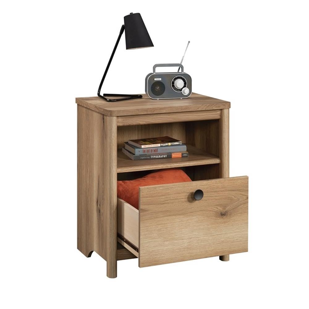 Edge Engineered Wood Night Stand in Timber Oak Finish
