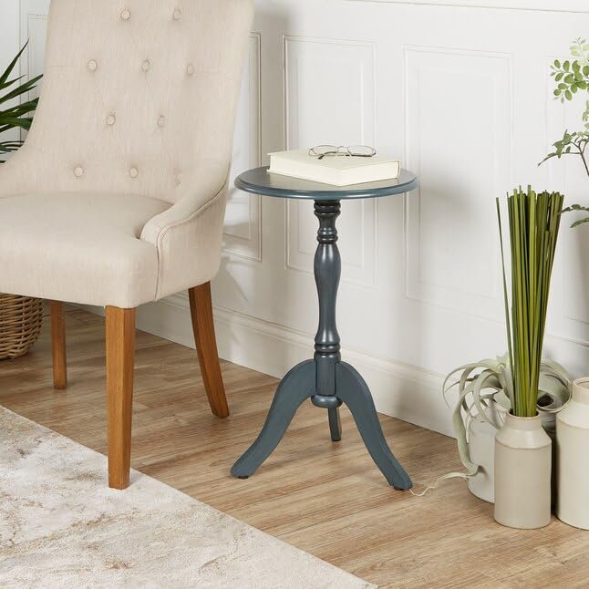 Simplify Round Pedestal Accent Side Table, Chic & Compact MDF Furniture for Traditional