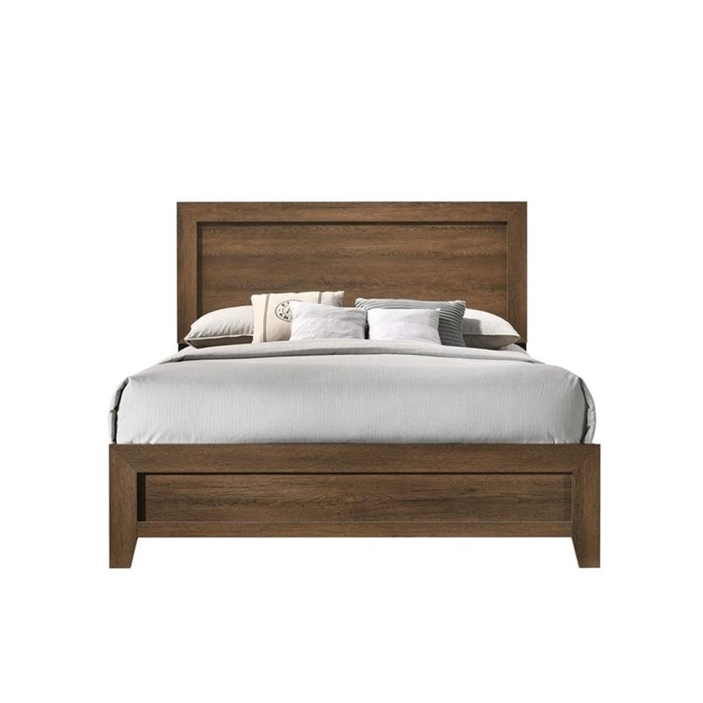 Acme Miquell Queen Bed - 28050Q - Oak Wood