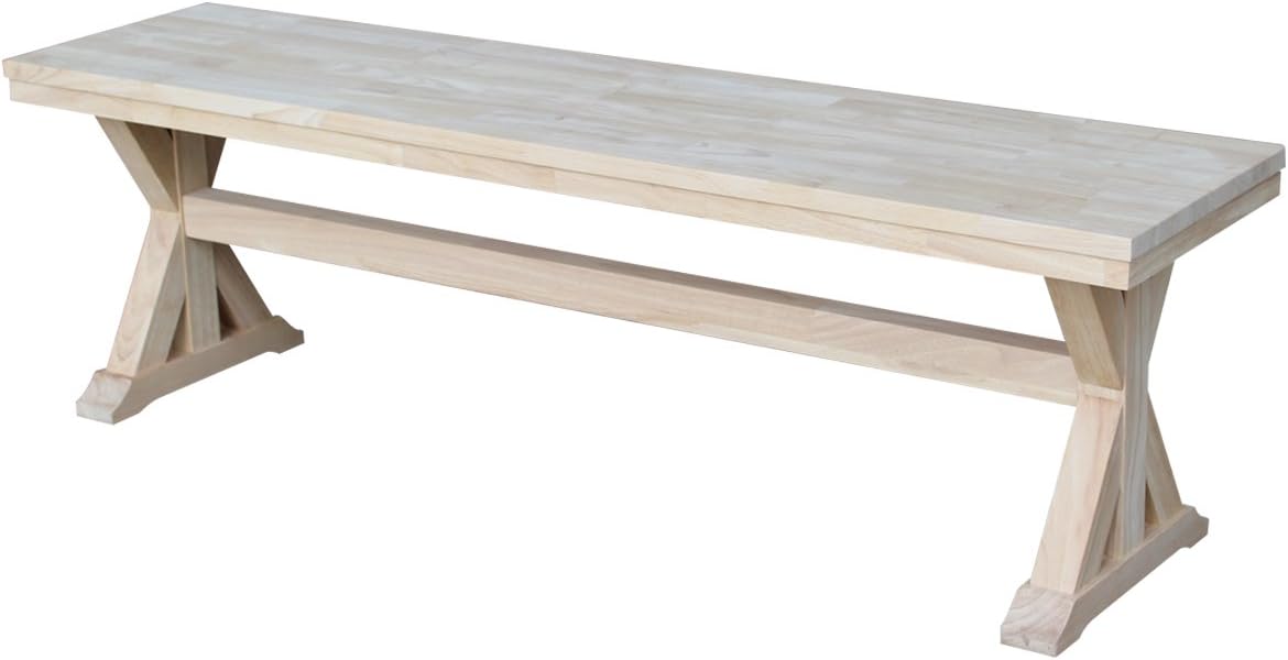 IC International Concepts International Concepts Canyon, Unfinished Bench, 60"