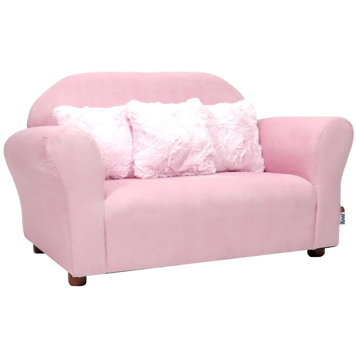 Sofa with Accent Pillows, Sofa for Kids Room, Kids Sofa, Toddler Sofa with Three Fluffy
