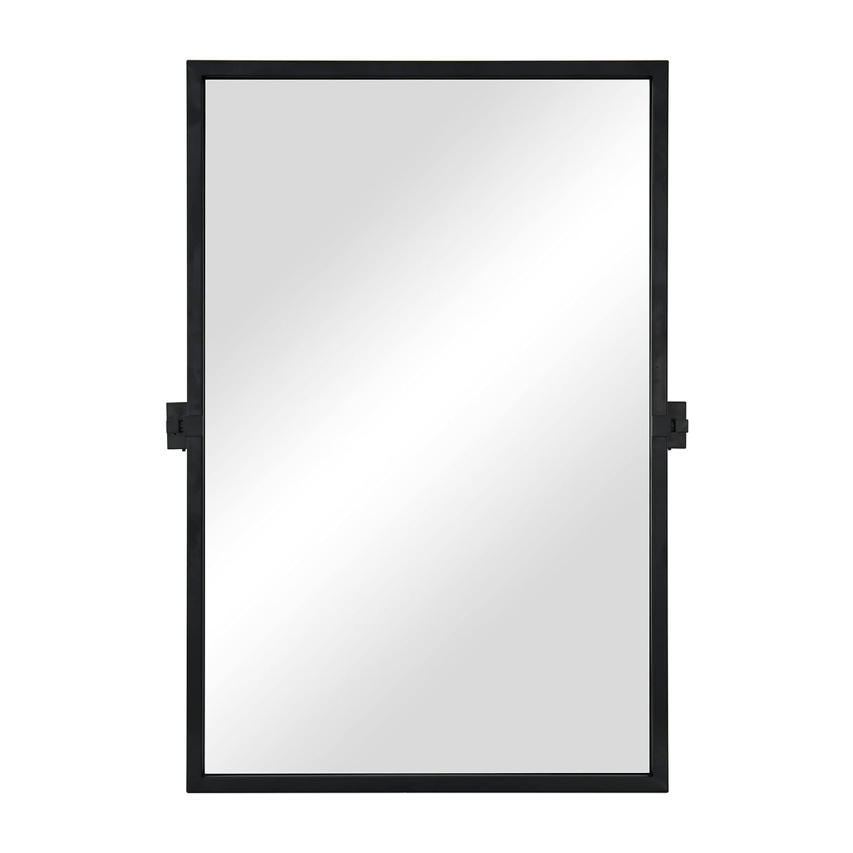 24x36 Inch Pivot Mirror Black Metal Frame Tilting Bathroom Mirrors for Over Sink