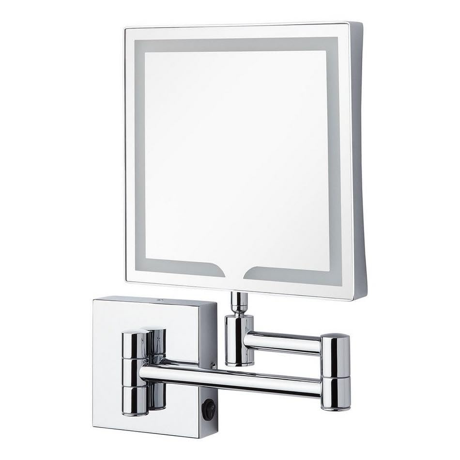 Norabel Modern Square Framed Bathroom Wall Mirror with Light 7-7/8" x 12-7/16"