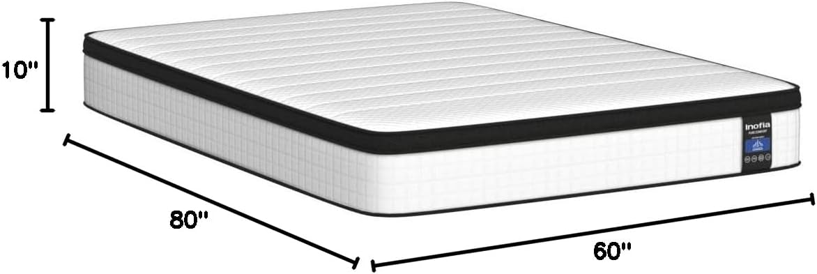 Queen Mattress,10 Inch Queen Size Hybrid Mattress, Breathable Comfortable Mattress