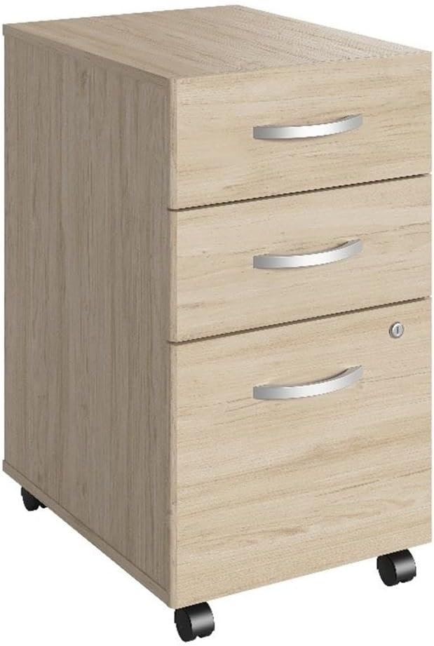 3-Drawer Vertical File Cabinet Locking Letter/Legal Platinum Gray 20-Inch D