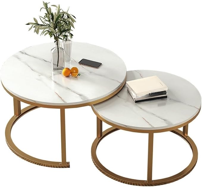 Minimalist Retractable Round Coffee Table for Living Room – Space-Saving Design