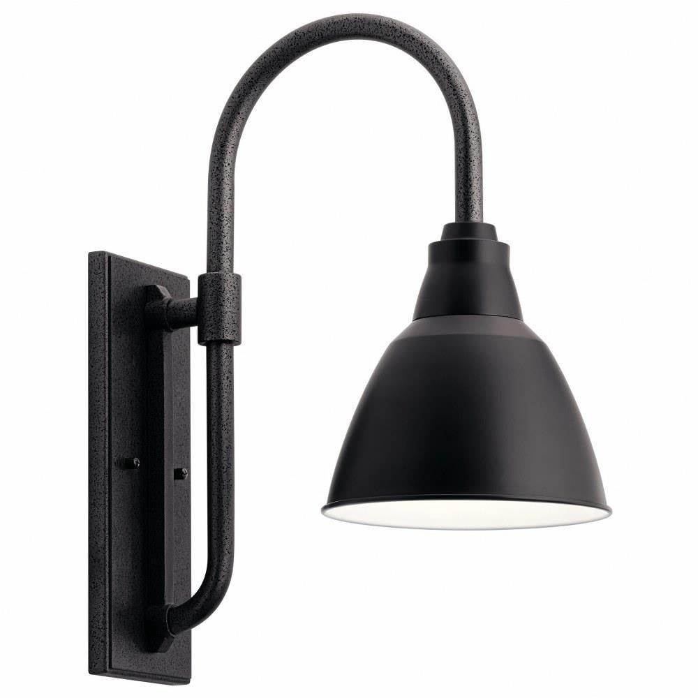 Restoration One Light Outdoor Wall Mount from Pellinord Collection in Black Finish