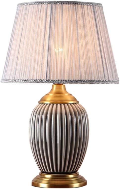 Table Lamps, Ceramic Desk Lamp, E27 Energy Saving Eye Protection Bedside Lamp Entrance Corridor Bedroom Night Light 2 Sizes Modern Simplicity Reading Lamp/30 * 48Cm