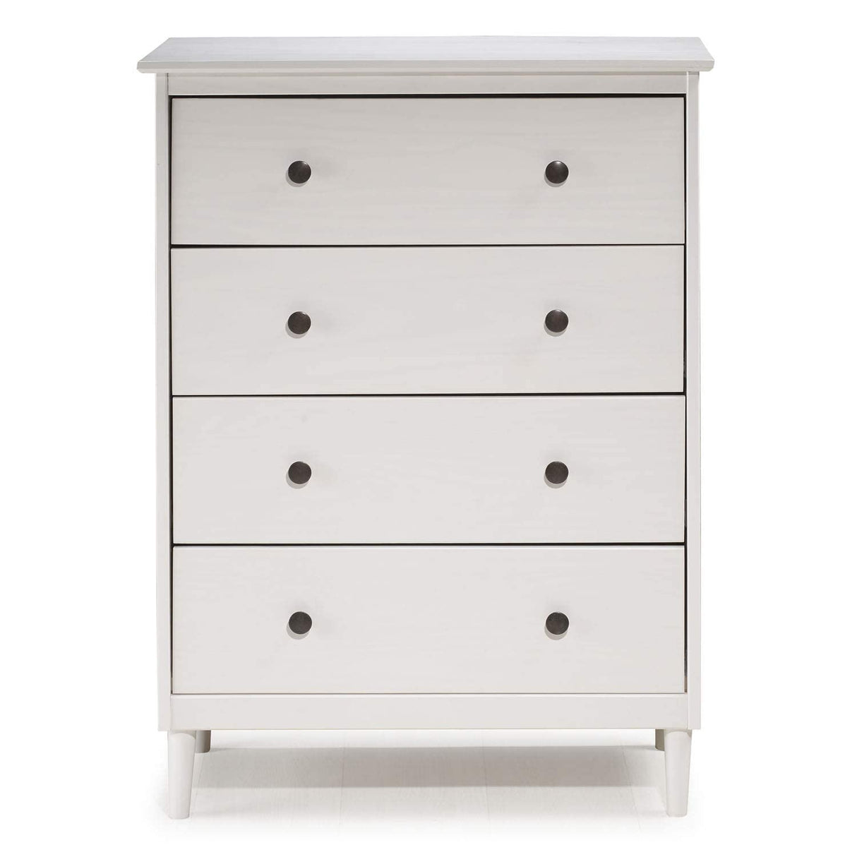 Tall Wood Dresser Bedroom Storage Drawer 4 Drawer White