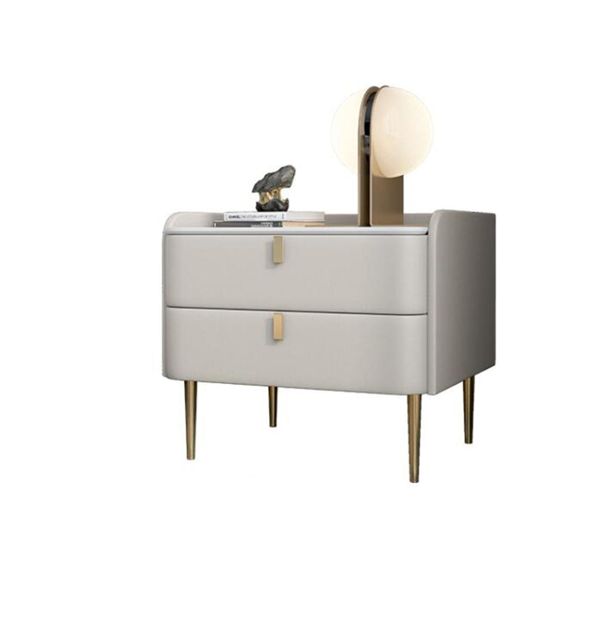 Bedroom Italian Minimalist Rock Board Bedside Cabinet