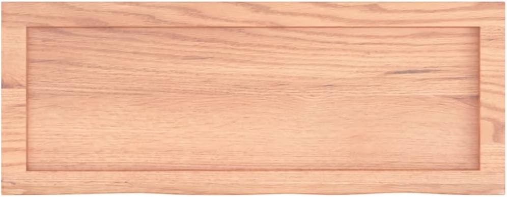 Solid Oak Wood Wall Shelf, Light Brown – Handmade with Live Edge, Versatile