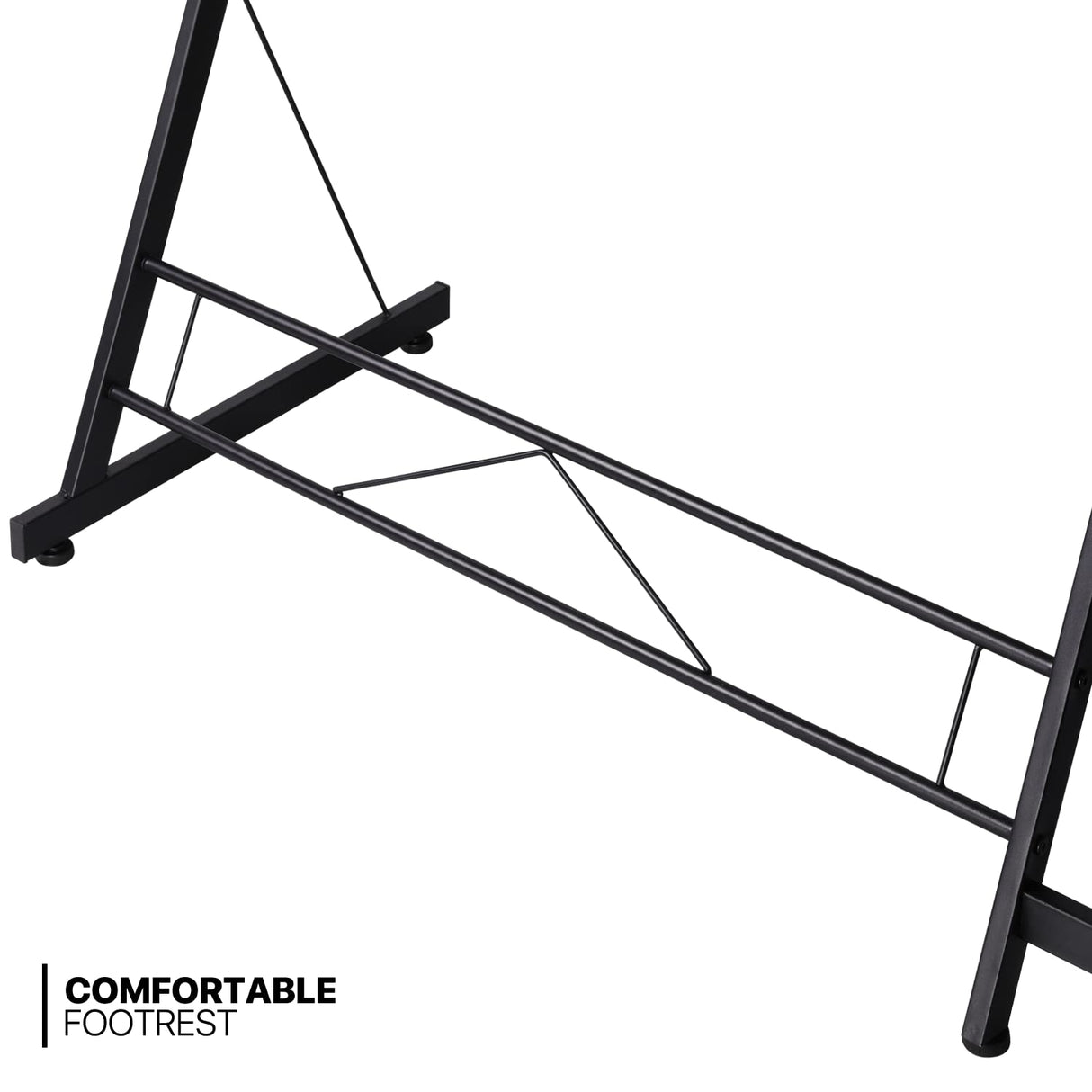 L Shaped Gaming Desk Computer Corner Table with Metal Frame, L Desk Workstation for Home Office, Space-Saving, Black