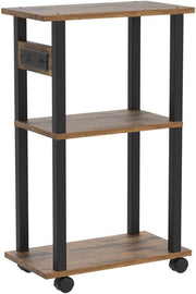 Small Narrow Side Table with Charging Station