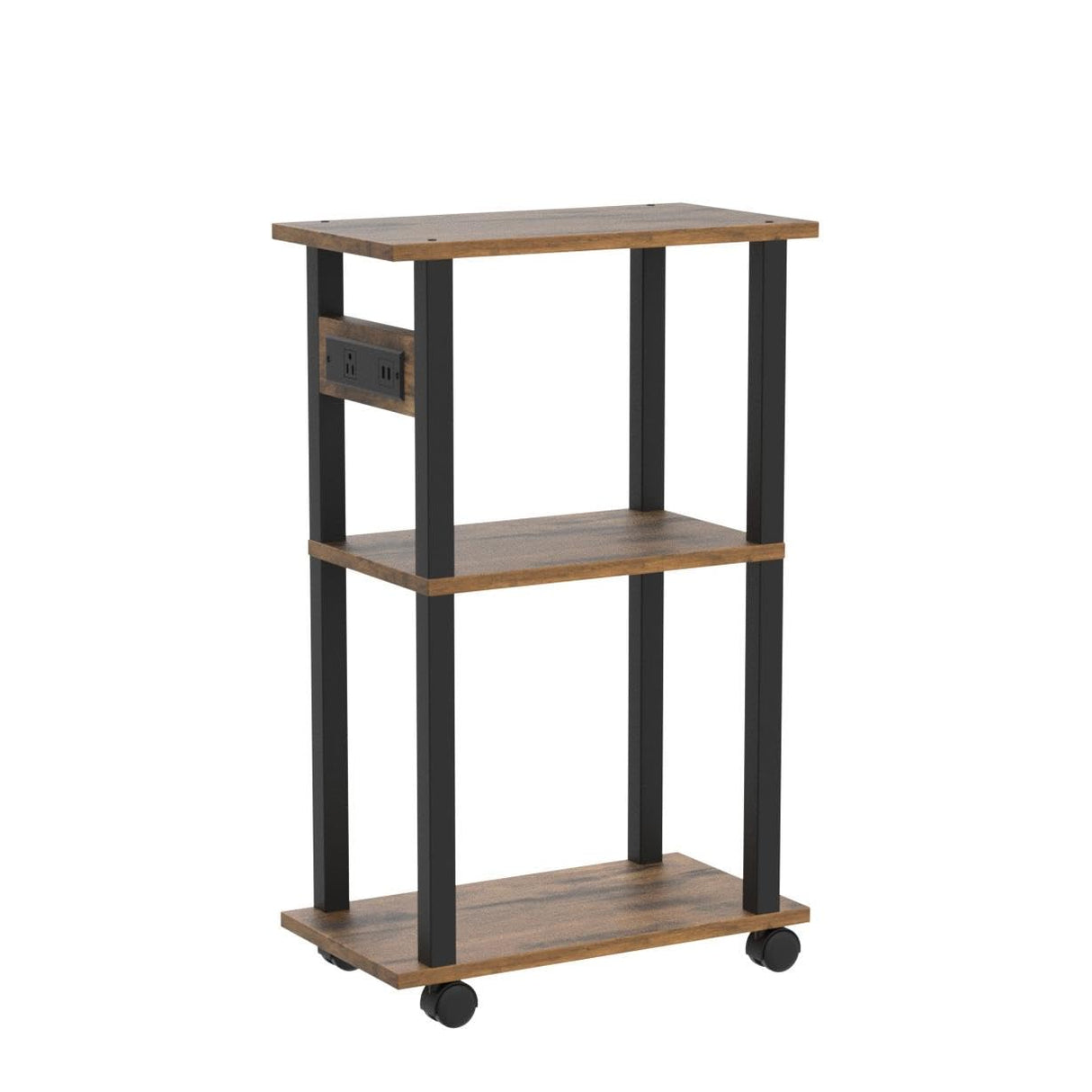 Small Narrow Side Table with Charging Station