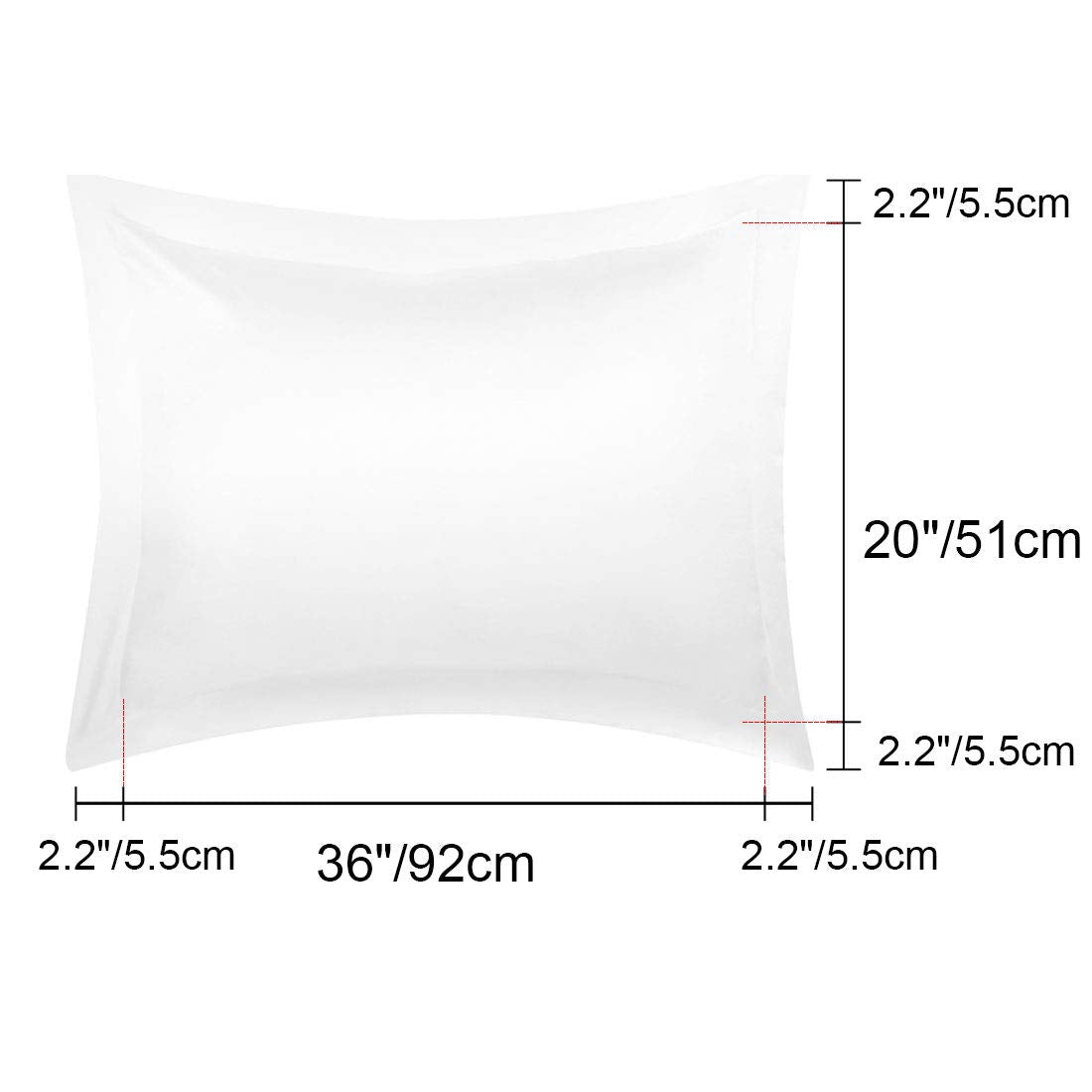 2 Pack Satin Pillowcase for Hair and Skin, Euro Sham Pillow