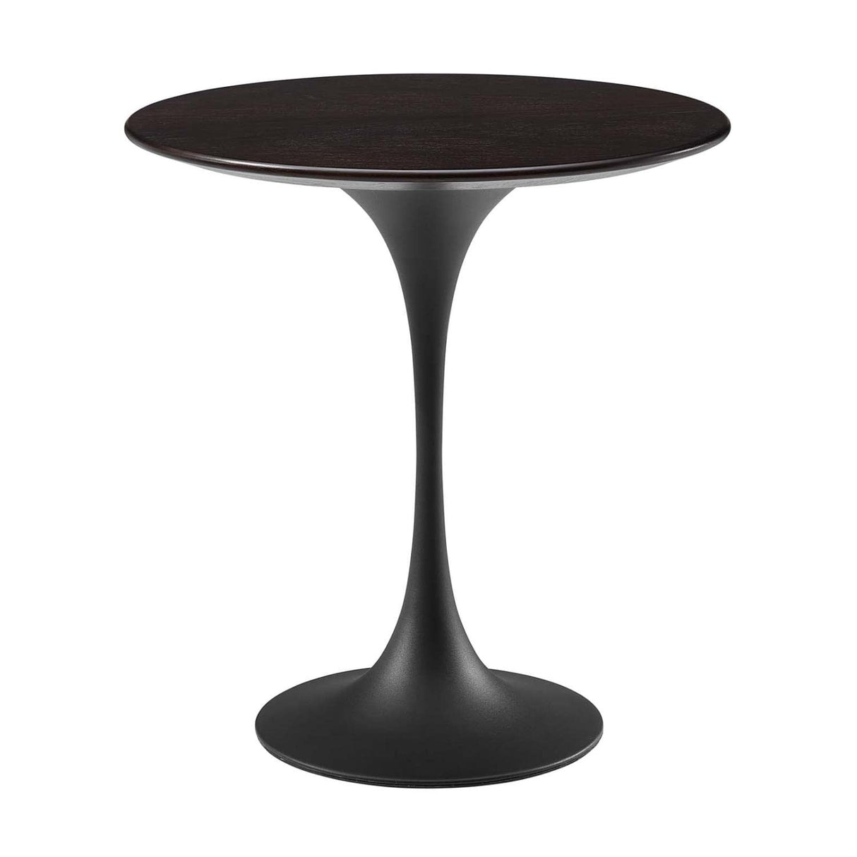 Black and Walnut Lippa Round Side Table EEI-5689-BLK-WAL