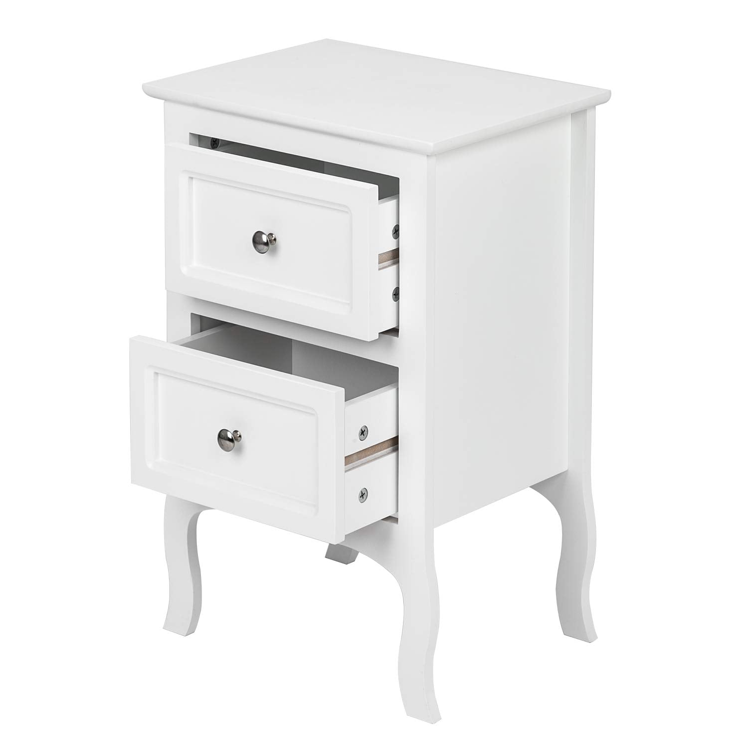 White Nightstand Set of 2, Nightstands