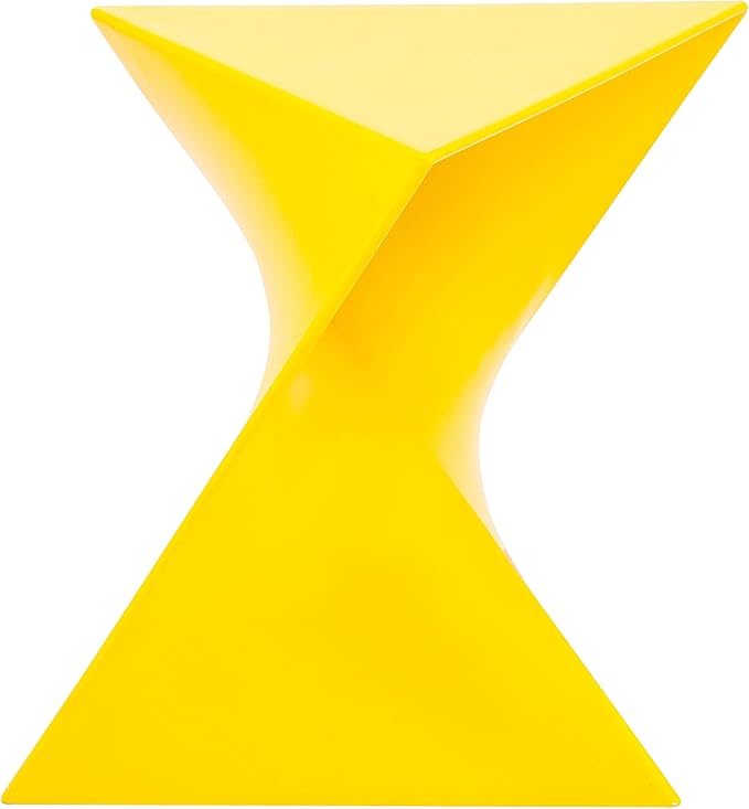 15.75" Red Stackable Side Table - Weather-Resistant Triangular Plastic Accent End Table