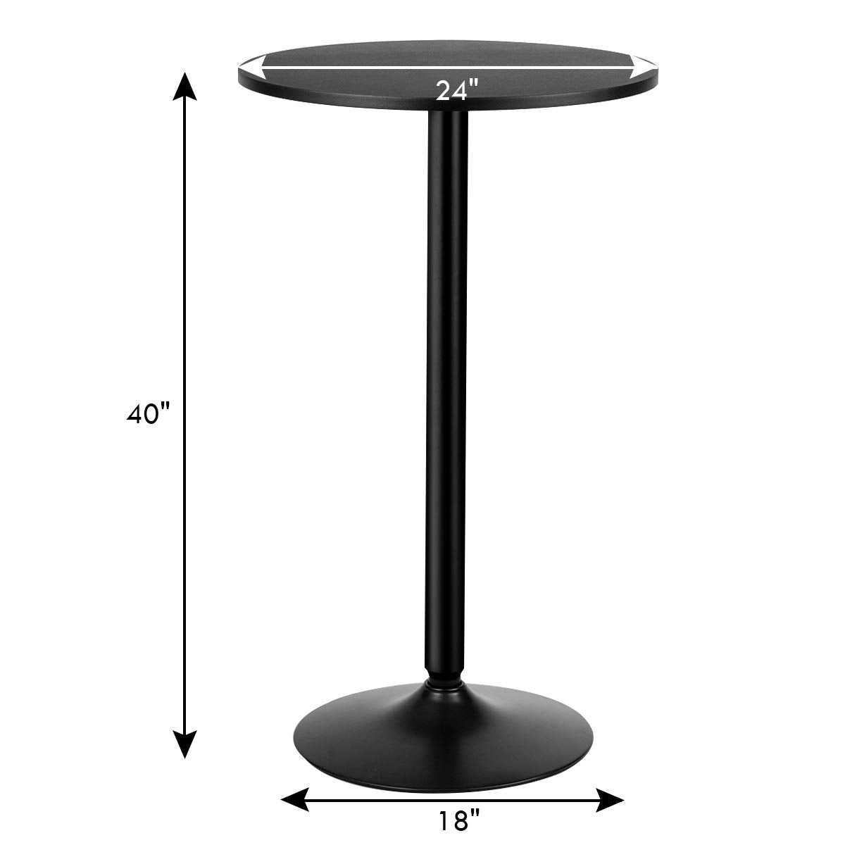 40-Inch Height Modern Style Round Top Standing Circular Cocktail Table Suitable