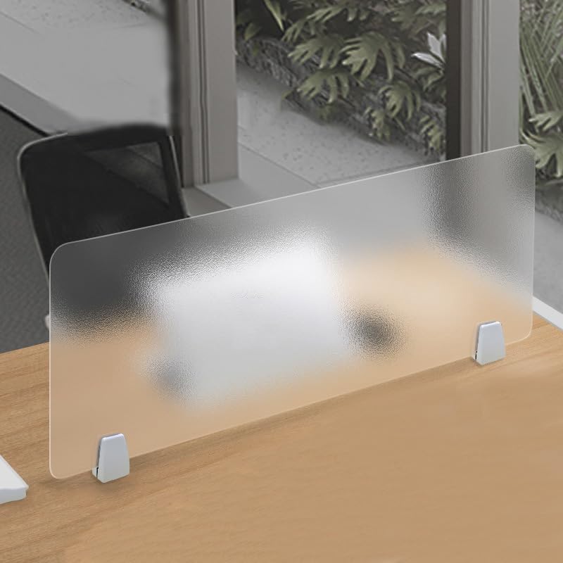 Frosted Acrylic Free Standing Screen, Privacy Divider Home & Office Partitions for Table