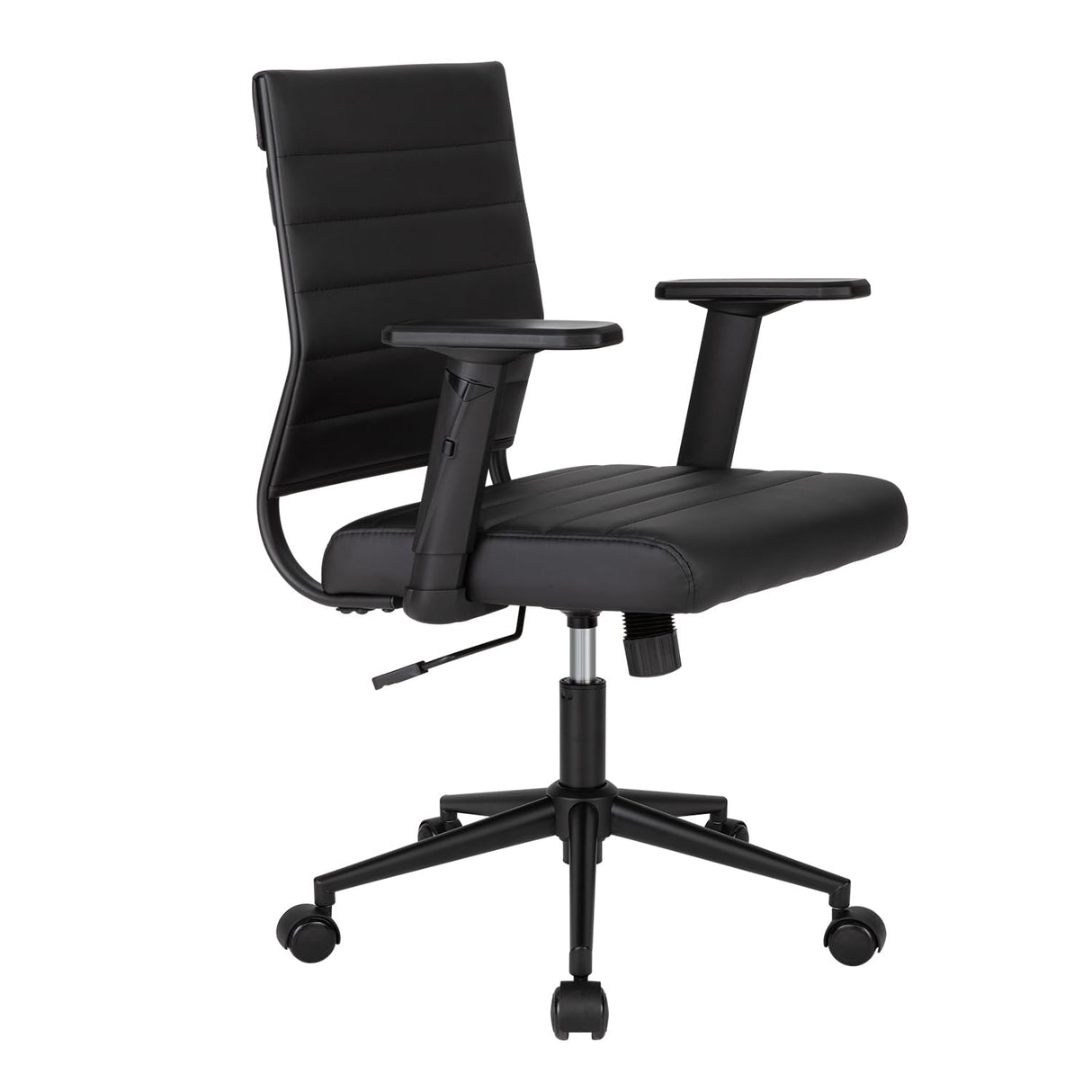 Office Desk Chair with Adjustable Arm Rests, Mid Back Ergonomic Swivel Conference Room