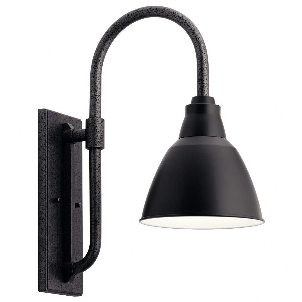 Restoration One Light Outdoor Wall Mount from Pellinord Collection in Black Finish