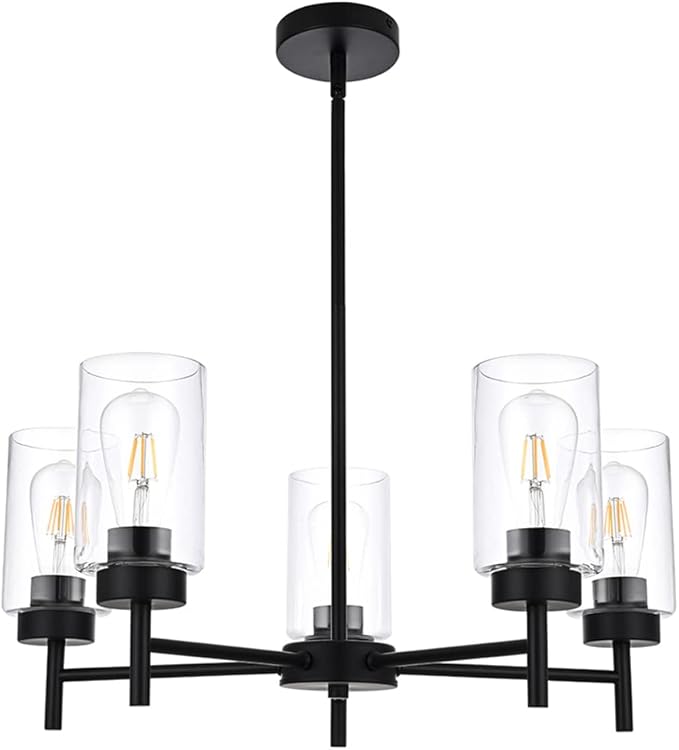 Light Farmhouse Chandelier for Dining Room Kitchen Island, Modern