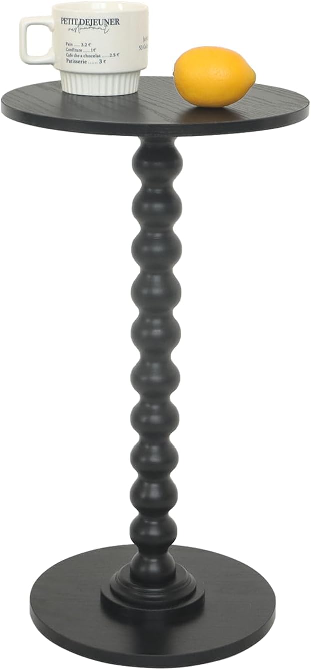 Round Side Table, Small Drink Table for Small Spaces, Modern Accent End