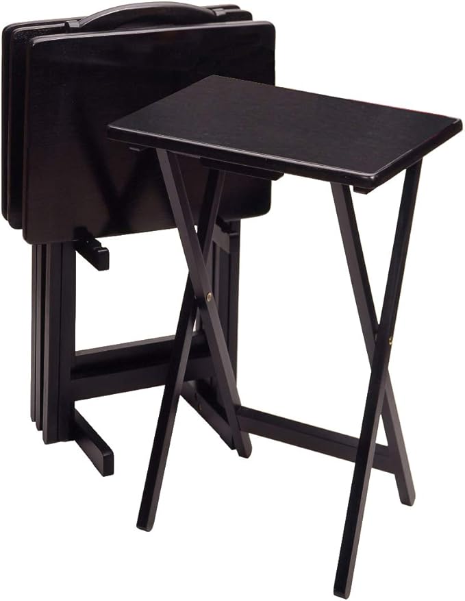 Alex Snack Table, Walnut, 19.06x14.57x25.98, 5-PC Set