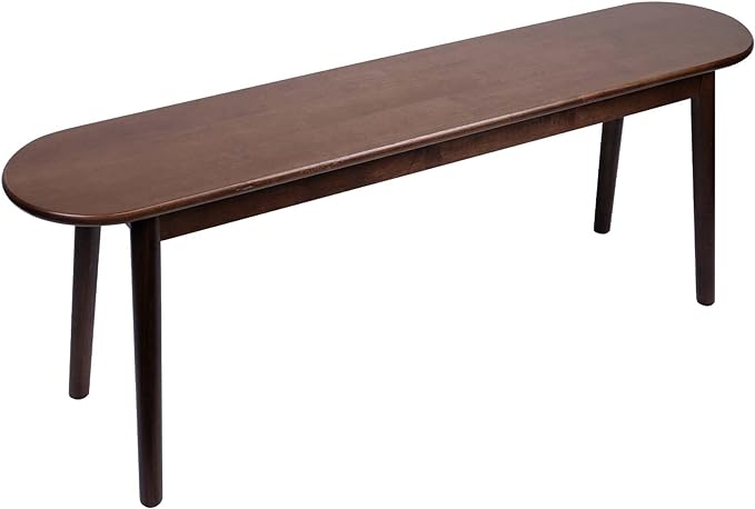Entryway Bench, Solid Wood Dining Bench, Midcentury End of Bed Bench