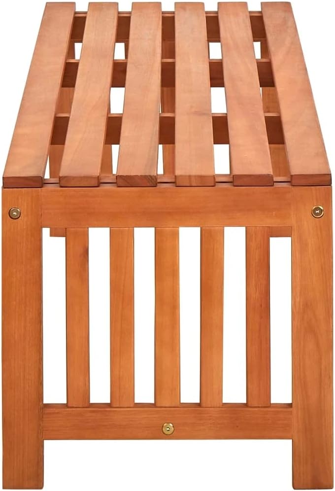 Solid Eucalyptus Wood Patio Bench