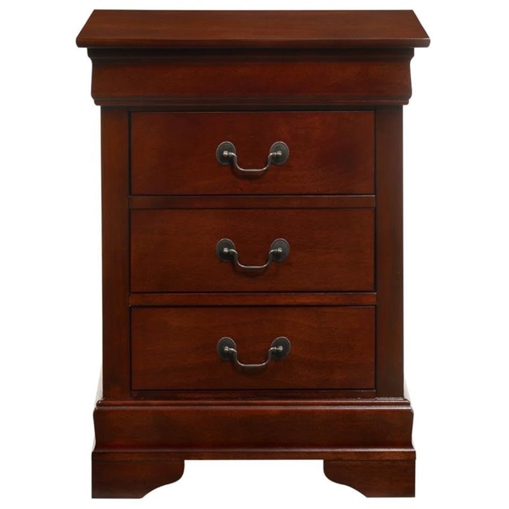 Louis Phillipe 3 Drawer Nightstand