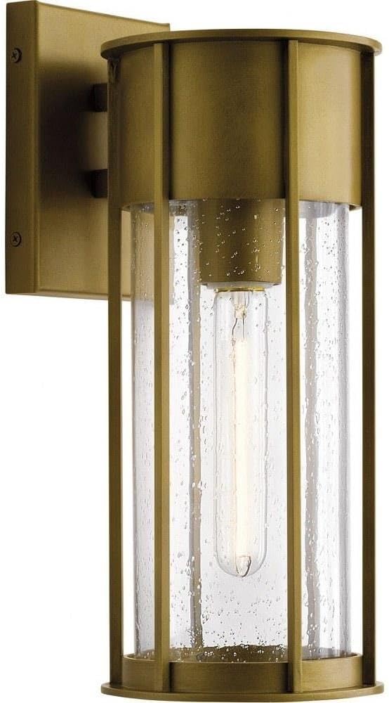 Camillo 15 Inch 1 Light Wall Light with Clear Seeded Glass in Black