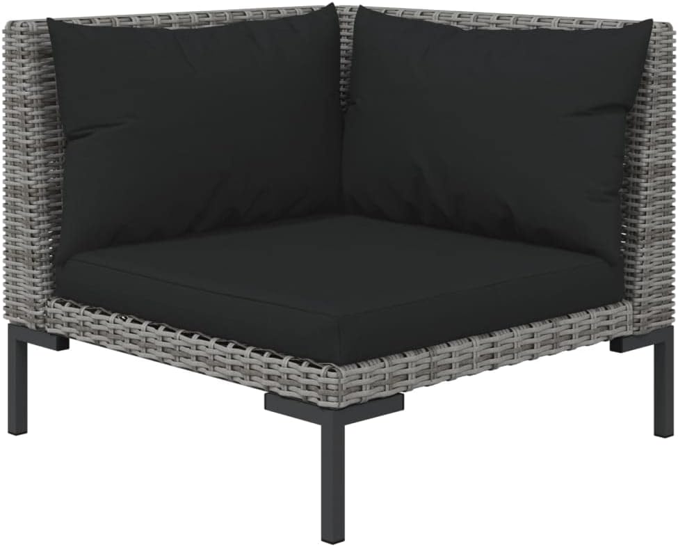 10 Piece Patio Lounge Set with Cushions - Weather-Resistant Poly Rattan Outdoor