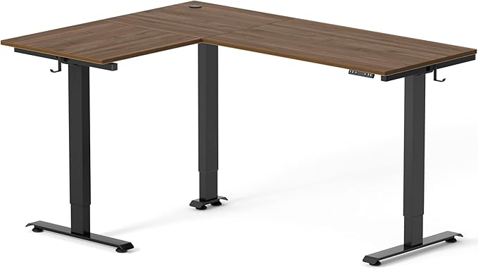 75 Inches, Supports Over 300lbs, Large L Shaped Standing Desk, Electric Height Adjustable L Shaped Desk