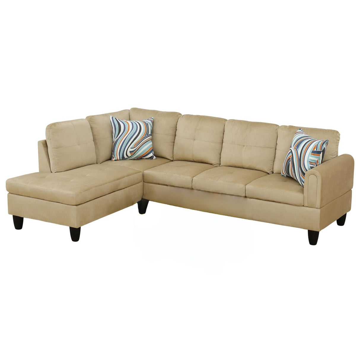 Sofas & Couches, Left Chaise, Beige-Flannel
