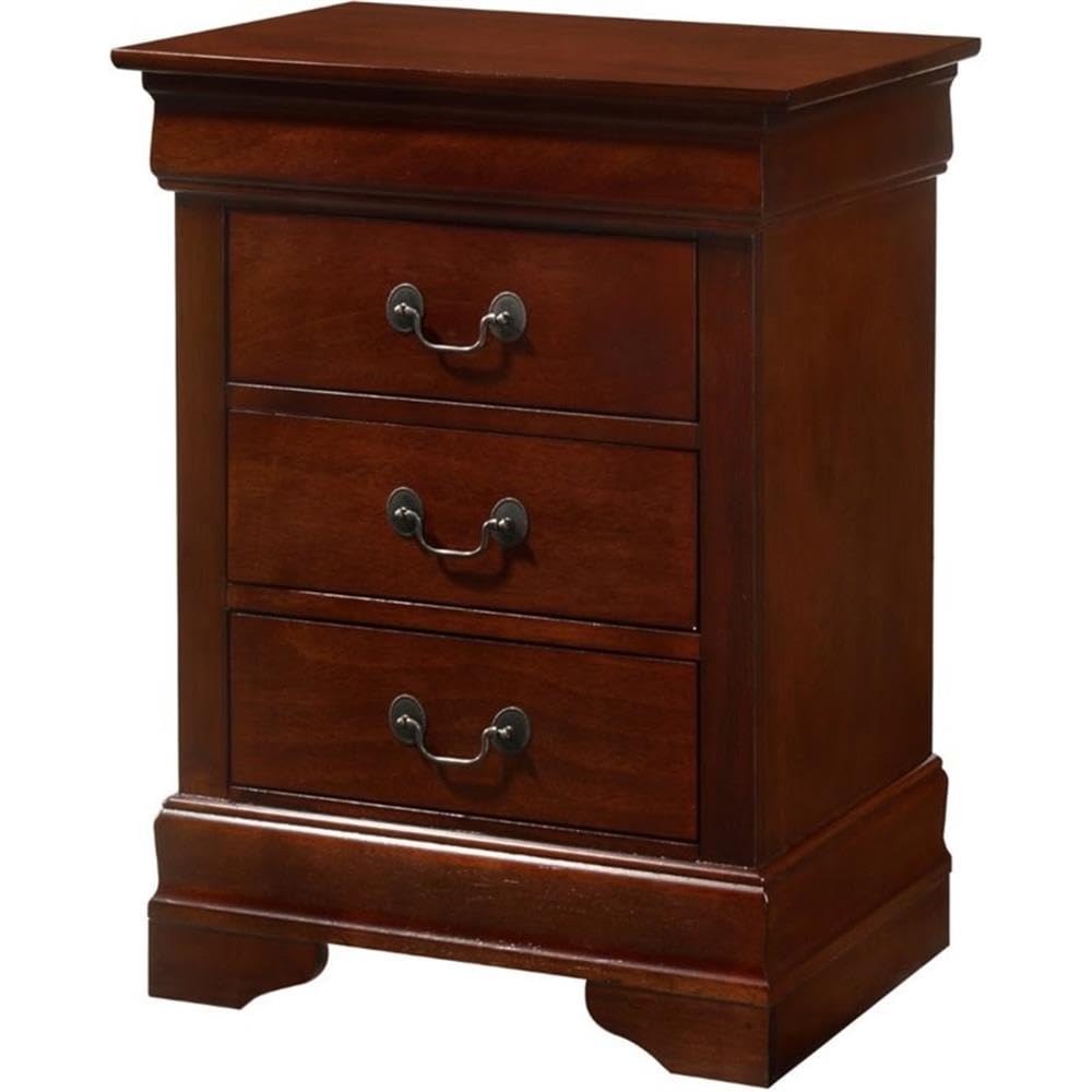 Louis Phillipe 3 Drawer Nightstand