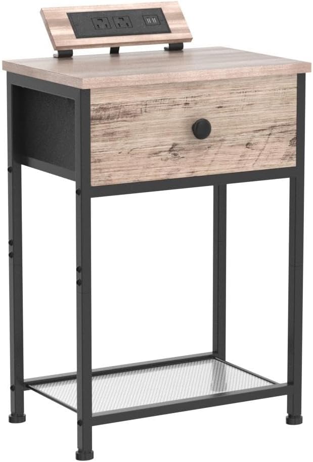 Night Stand, End Tables Living Room Set of 2