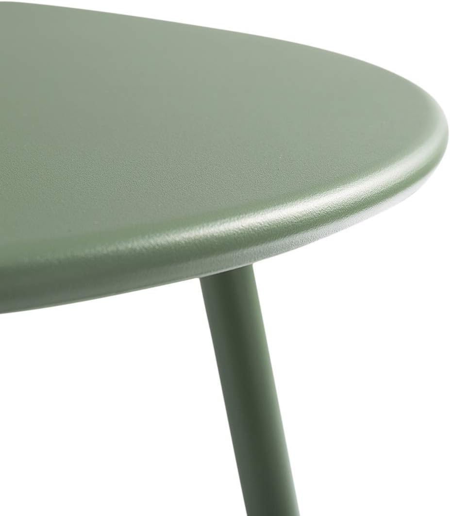 Small Round Patio Metal Side Snack Table
