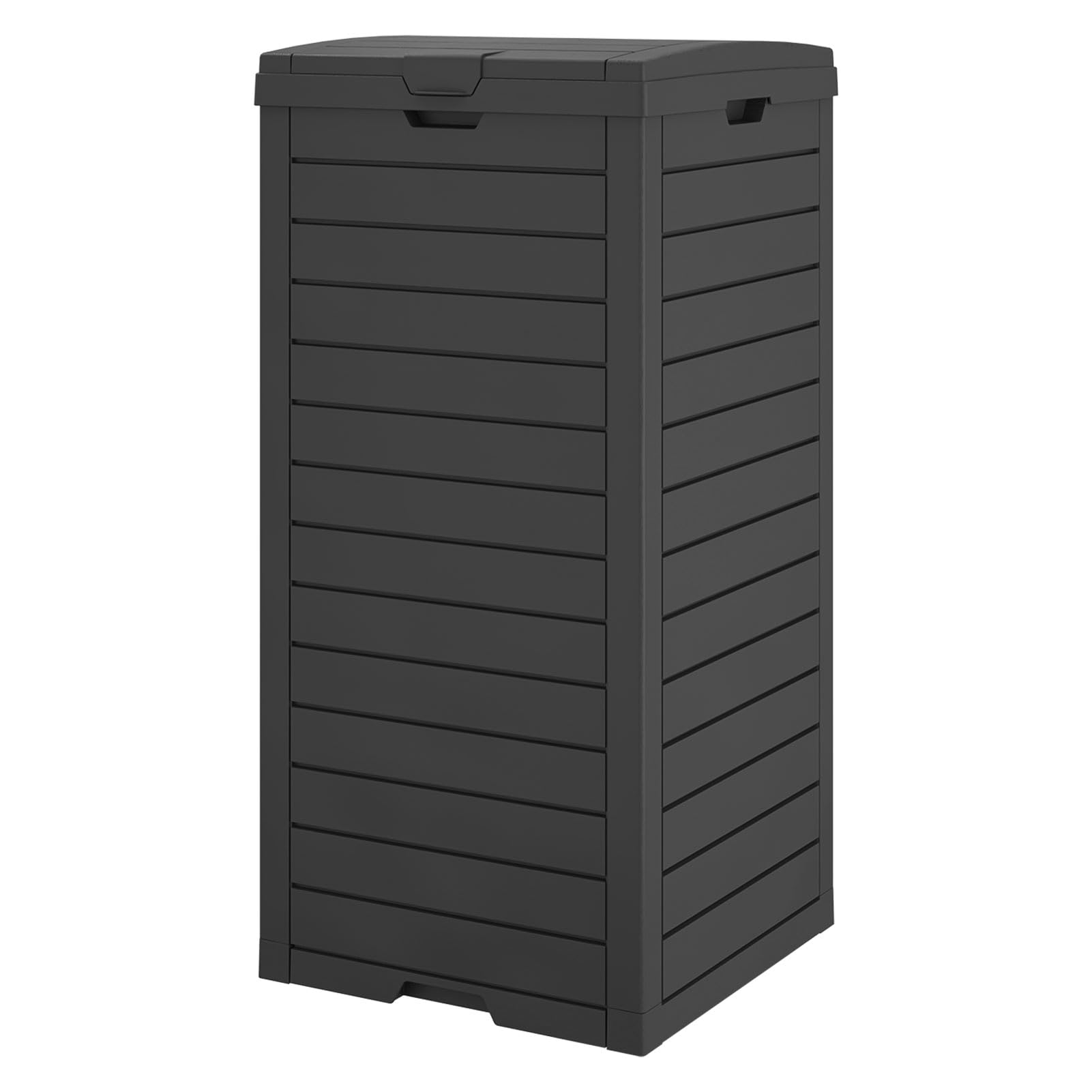 Outdoor Trash Can, 31 Gallon Garbage Can with Tiered Lid and Drip Tray