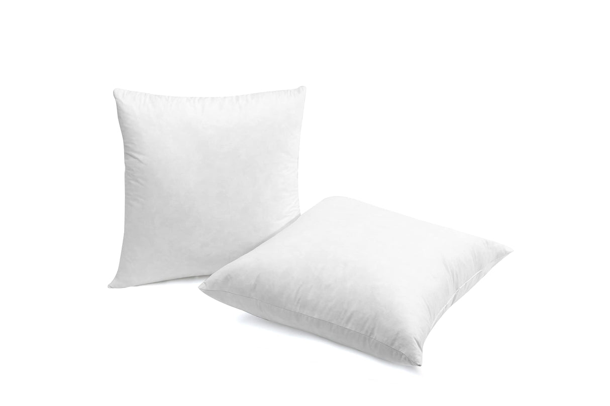 Luxury Goose Down Feather Pillow Inserts - 20x20IN, Double Layered Down-Proof Design