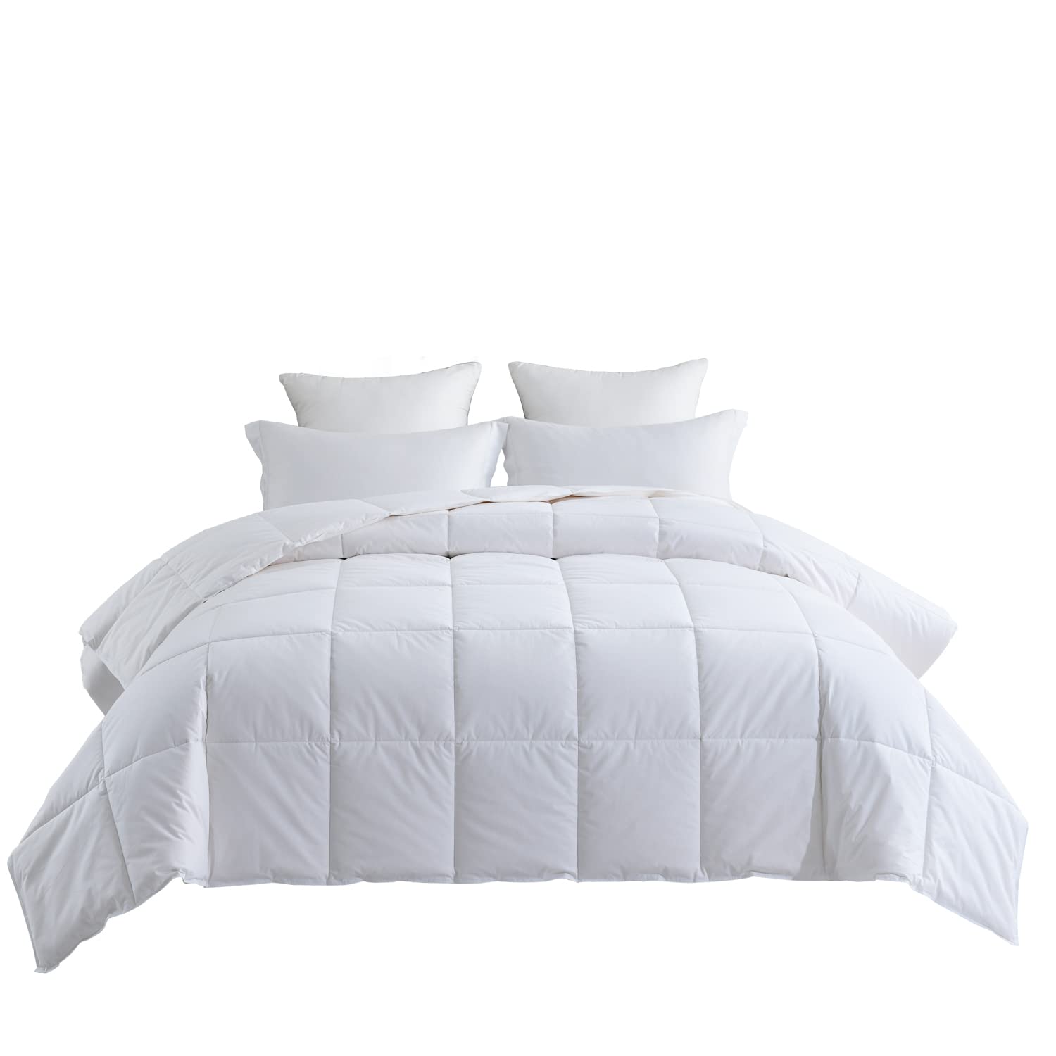 300 Thread Count Cotton Filled Comforter, White, Twin