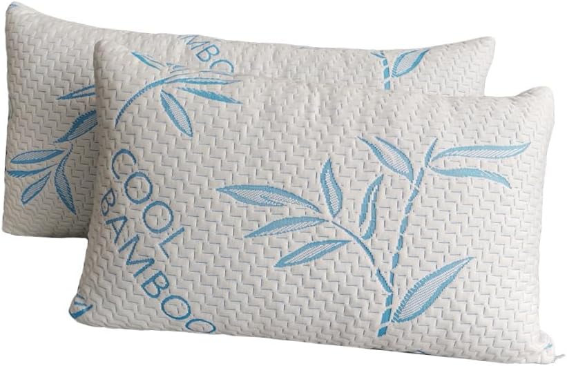 2 Pack King Size Rayon Derived from Bamboo Pillows for Sleeping