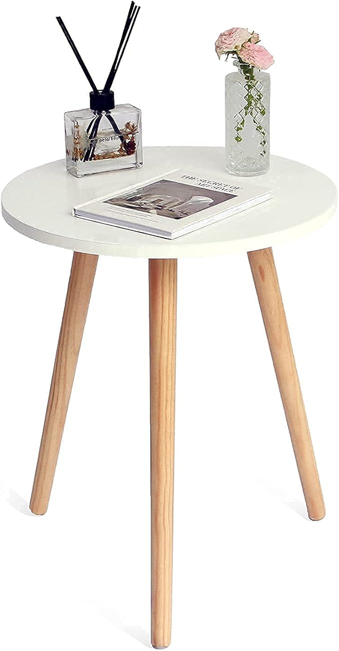 Side Table Round, Small Accent Table Nightstand Modern End Table for Living Room Bedroom