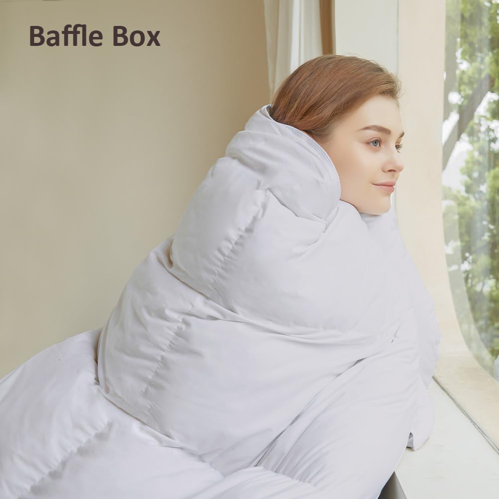 Down Comforter King Size,Fluffy Duvet Insert King