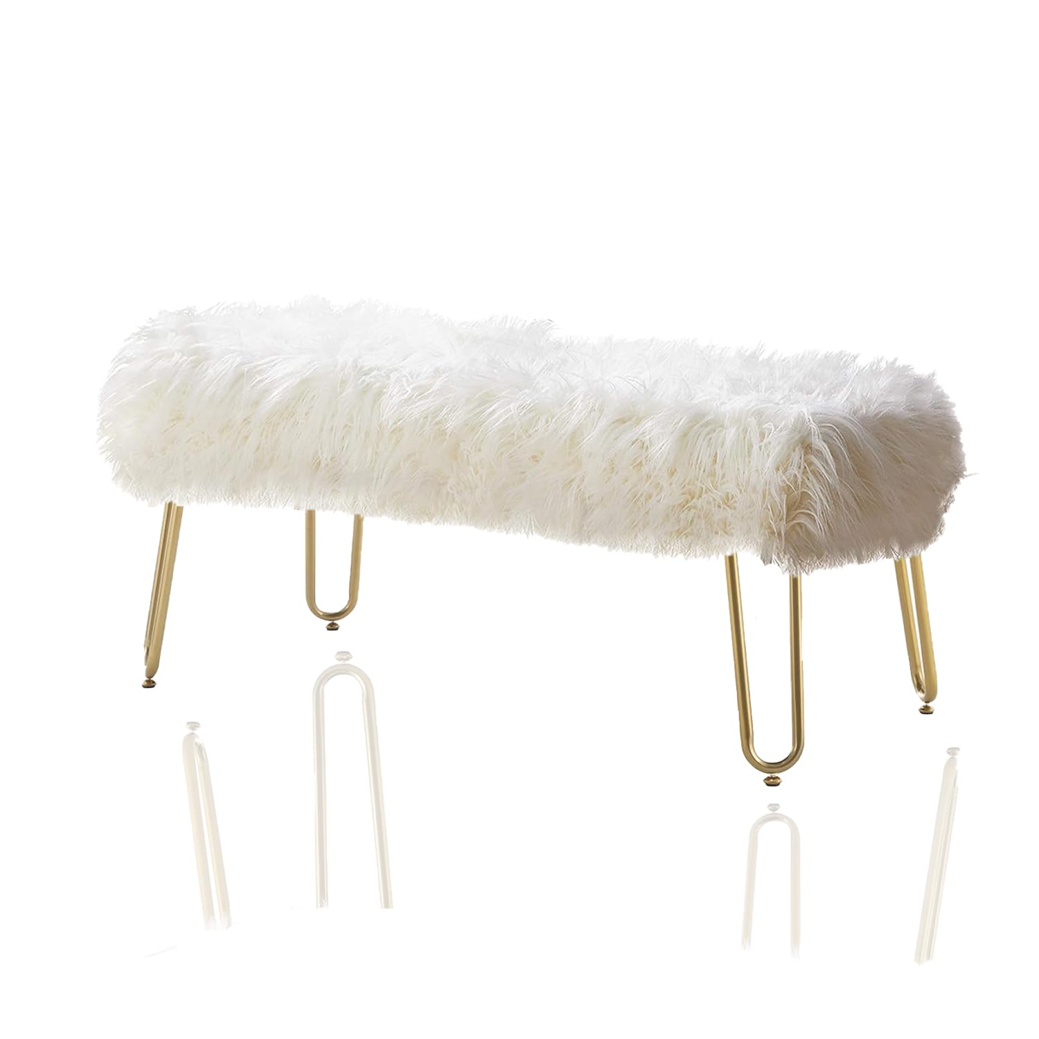 Ottoman Bench, Modern Upholstered End of Bed Bench