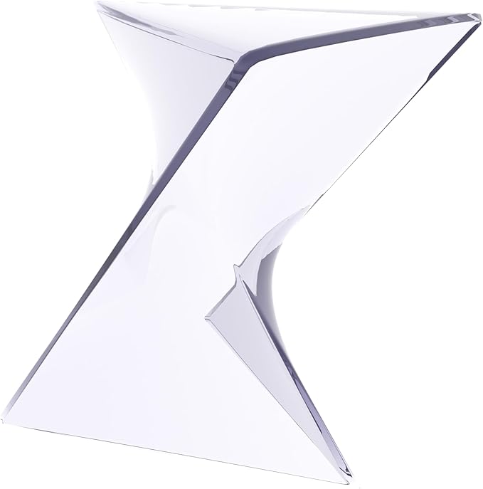 15.75" Red Stackable Side Table - Weather-Resistant Triangular Plastic Accent End Table