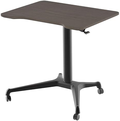Gas‑Lift Height Adjustable Sit‑Stand Mobile Rolling Workstation Laptop and Computer
