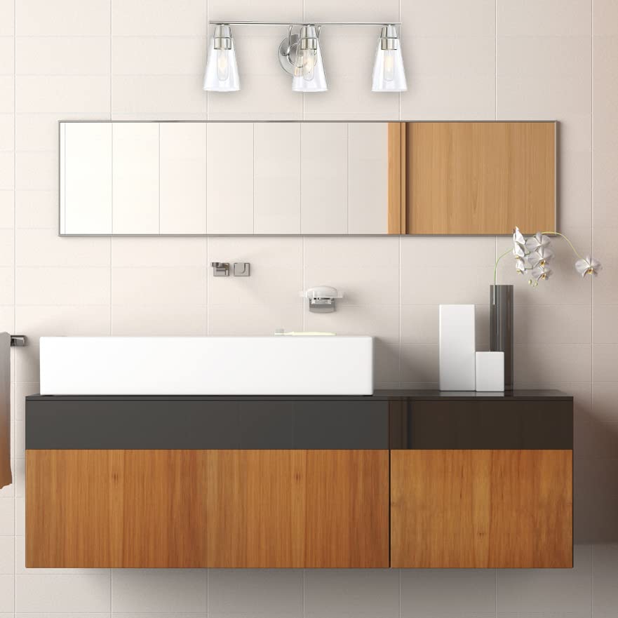 Echo 3-Light Bathroom Vanity Light Fixture, Satin Platinum, 87803-SP