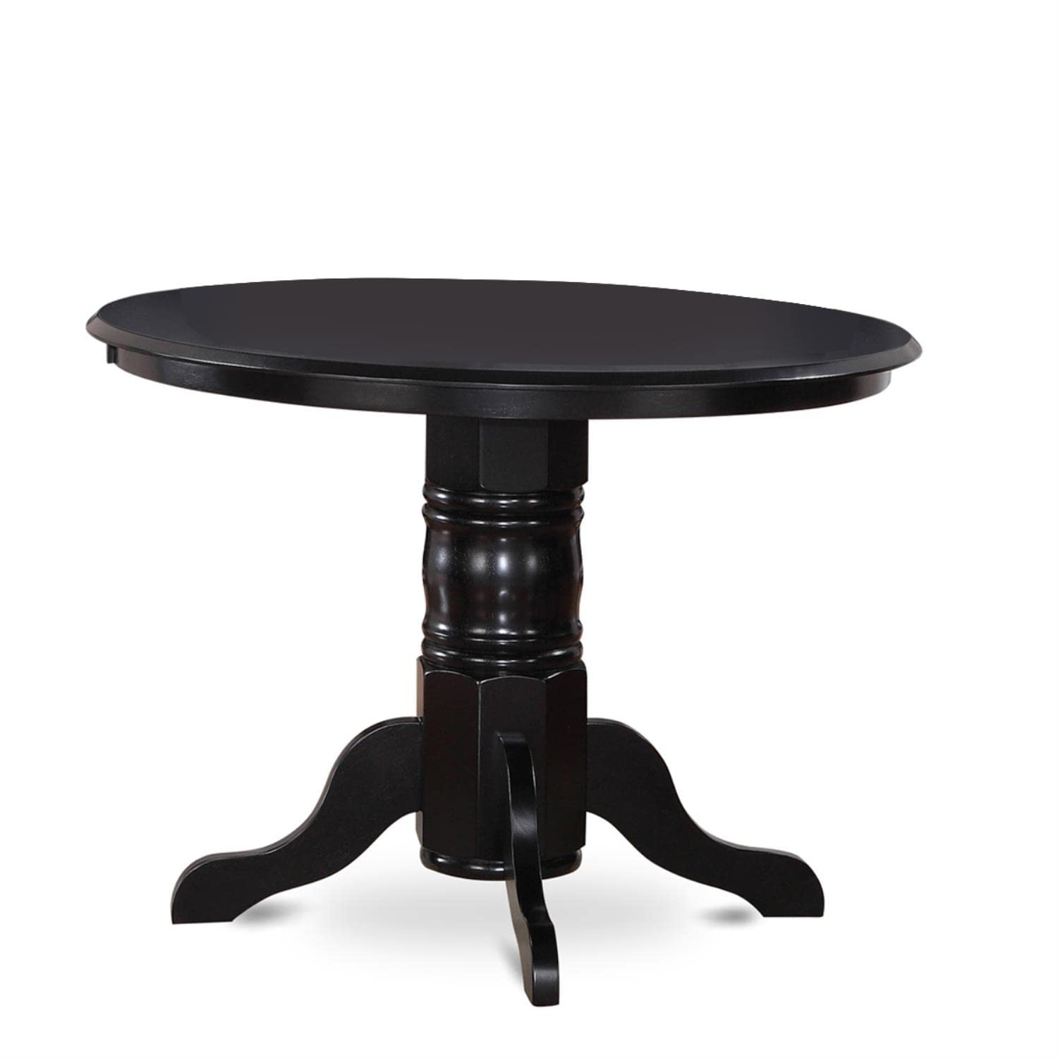 SHNO5-BLK-W 5 Piece Dining Set Includes a Round Dining Room Table with Pedestal and 4